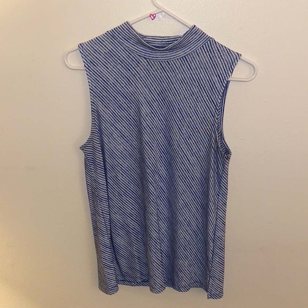 Banana Republic Blue Striped Tank Top Size Medium